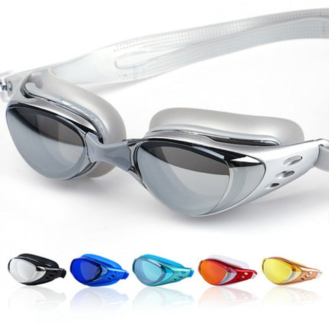 Großrahmige verspiegelte Schwimm- und Tauchbrille
