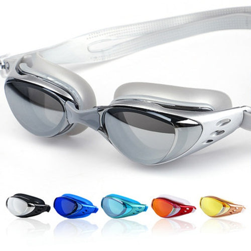 Großrahmige verspiegelte Schwimm- und Tauchbrille