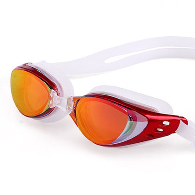 Großrahmige verspiegelte Schwimm- und Tauchbrille